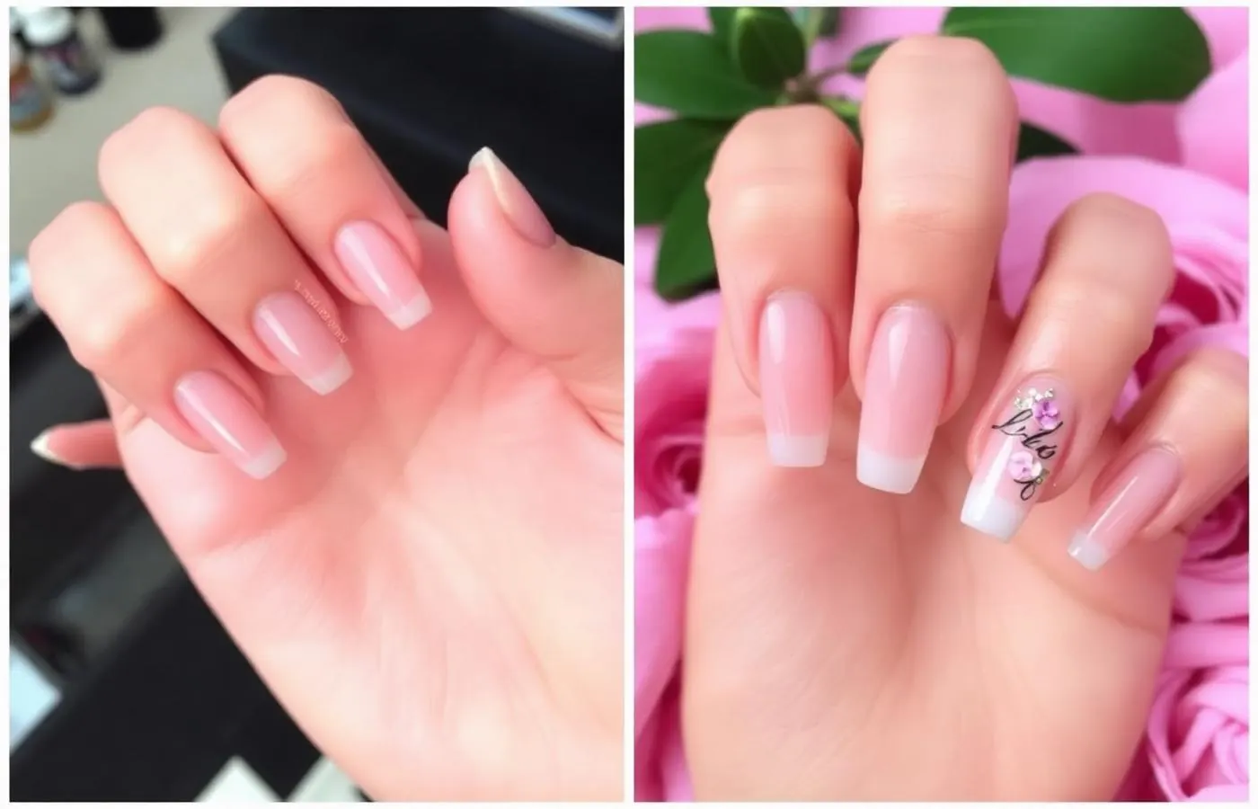 Before and after nail transformation